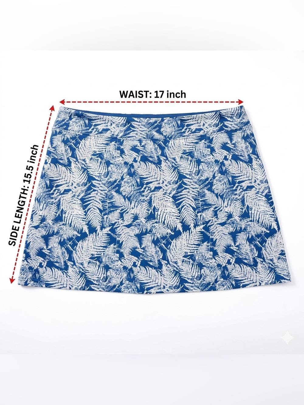 Tranquility by Colorado Clothing Navy Skort with White Fern Print - Picture 7 of 8